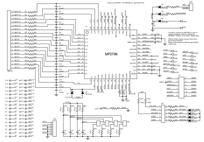 Schematic - Monolithic Power Systems (MPS) EV2796-0000/0002-FP-00A Evaluation Boards